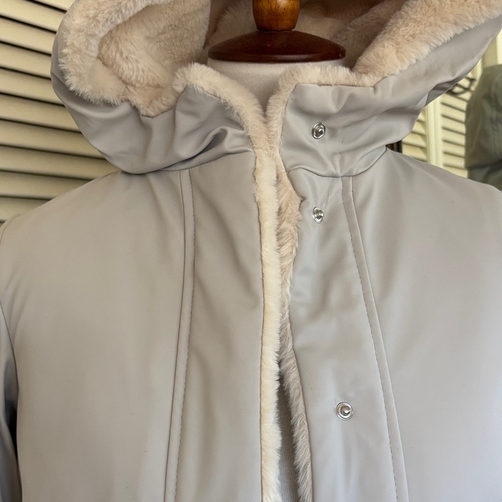 ZARA Cream Faux-Fur Lined Teddy Jacket - Picture 10 of 10
